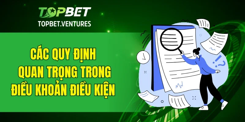 Các quy định quan trọng trong điều khoản điều kiện