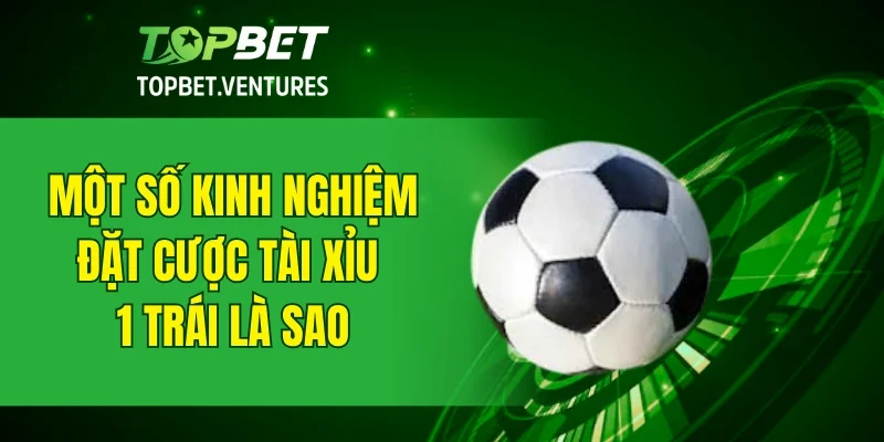 Một số kinh nghiệm đặt cược tài xỉu 1 trái là sao