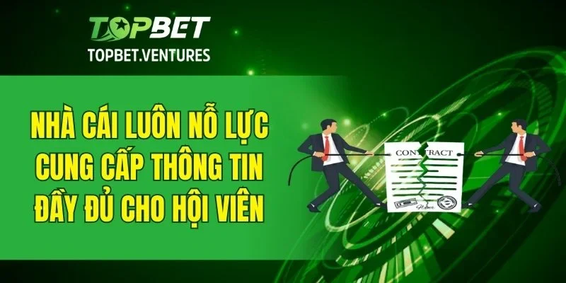 Nhà cái được quyền chỉnh sửa thông tin trên website